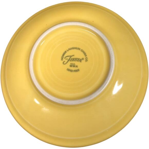 Fiesta Homer Laughlin Yellow Saucer Coffee Cup Plate 6”, First Quarter 2008 - Picture 2 of 3